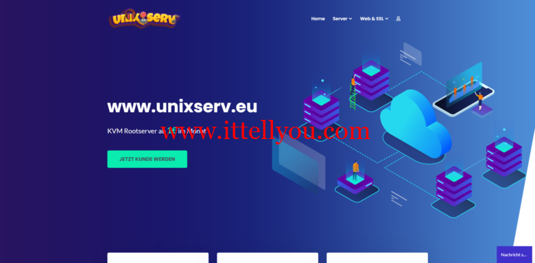 UnixServ：荷兰vps/荷兰独立服务器，AMD Ryzen 9@1核/1GB内存/10GB NVMe空间/不限流量/2Gbps端口，€2/月，AMD Ryzen独立服务器月付€95.00起