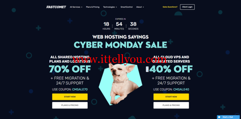 #网络星期一#fastcomet：全线产品优惠，共享主机最高享70%折扣，VPS主机40%优惠，专用服务器30%优惠，仅此一天