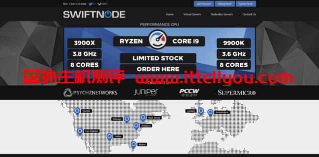 Swiftnode：美国独立服务器，i7-5960X/32GB内存/500GB SSD硬盘/15TB流量/1Gbps带宽，/月起