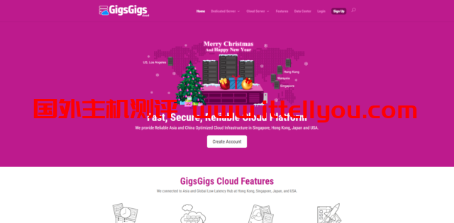 GigsGigsCloud#圣诞优惠#：美国CN2(CN2,CUVIP,CMI) / GLOBAL(10Gbps CMI 线路 ) VPS 2折促销 ，仅限月付-国外主机测评