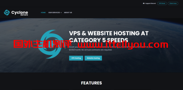 CycloneServers：美国便宜vps，4核@Ryzen/8GB内存/75GB SSD硬盘/4TB流量/10Gbps端口，/月