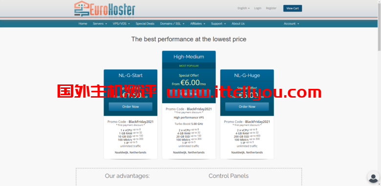 eurohoster：情人节促销，vps服务器40%优惠，独立服务器20%优惠，荷兰机房/保加利亚机房，€3/月起