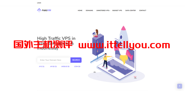 AsiaVM：新加坡vps/印尼vps，1核/1.5GB内存/100GB硬盘/不限流量/100Mbps-500Mbps端口，/月起
