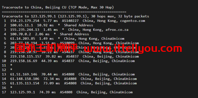 华纳云：cn2+bgp线路，香港云服务器测评