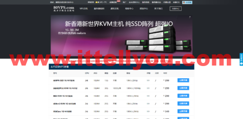 80VPS：年付特价促销，香港vps/日本vps/美国vps/韩国vps/新加坡vps，299元/年起