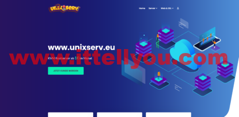 UnixServ：荷兰vps，1核/512MB内存/10GB NVMe硬盘/不限流量/2Gbps端口，€1/月起