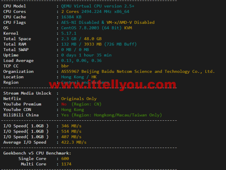 萤光云：香港机房云服务器，简单测评