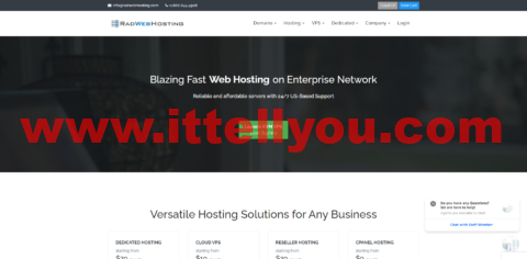 Radwebhosting：全场5折优惠，KVM VPS月付起，独立服务器月付.00起