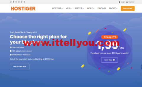 hostiger：便宜vps，1核/1G内存/20G SSD硬盘/1TB流量/300M带宽，.99/月起，可选伊斯坦布尔/阿姆斯特丹/堪萨斯城机房