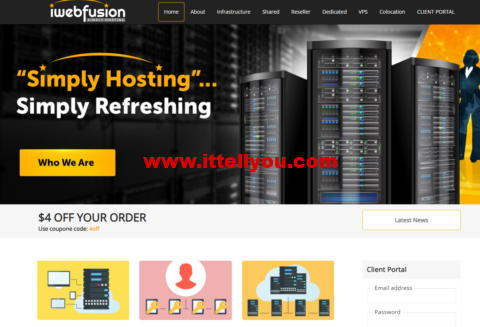 iWebFusion：美国机房独立服务器，1-10Gbps带宽服务器/月起，1核/4G内存VPS，.38/月起