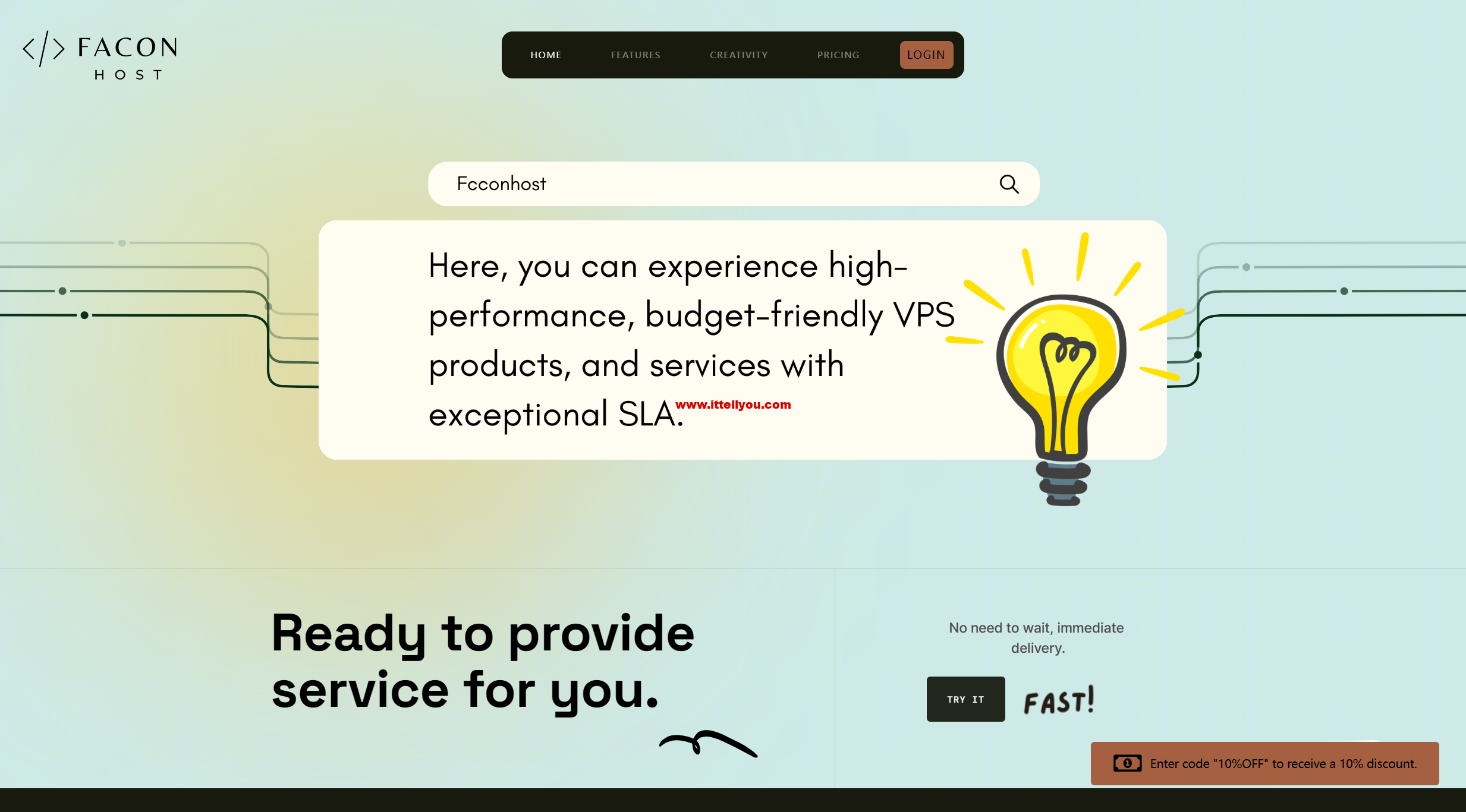 Faconhost：洛杉矶9929线路，1核/1GB/15GB NVMe/500GB@300Mbps带宽，£17.5/年