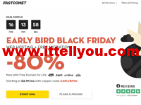 FastComet:2023黑五早鸟活动开启, 美国虚拟主机2折促销,月付$2.19起