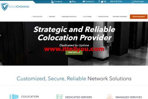 ColoCrossing：新上裸金属云服务器，4核/8G/120GB SSD/20TB流量/1Gbps端口，/月，支持windows