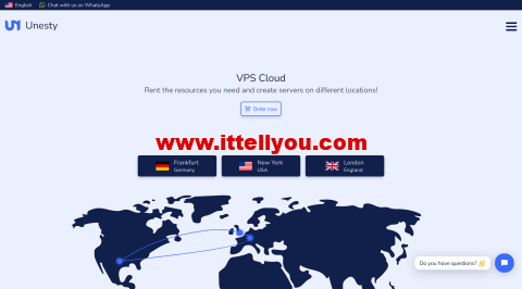 #圣诞促销#Unesty：全场VPS五折，AMD Ryzen9@4核/2GB/50G NVMe/1Gbps不限流量，€2.1/月