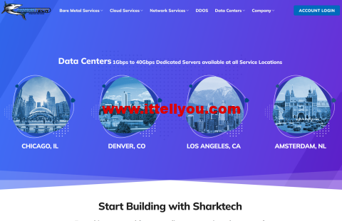 Sharktech：高防VPS年付5折，.7/年起，2*Gold 6148/128G/2T NVMe/10Gbps不限流量高防服务器，9/月，可选洛杉矶/丹佛/芝加哥等机房