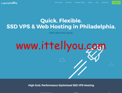 Launchvps：费城机房VPS，1核/768MB/20GB/768GB@500Mbps，.95/年