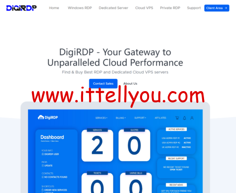 DigiRDP：特价VPS主机，年付15美元起，可选印度/达拉斯/迈阿密机房