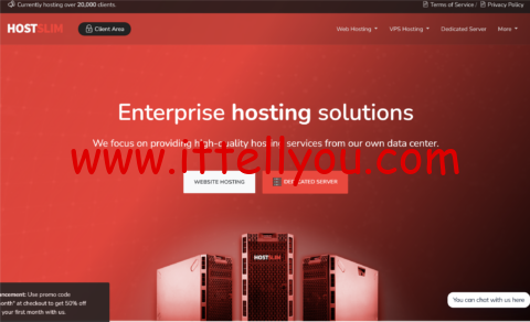 Hostslim：新上爱沙尼亚VPS，100 GB NVMe SSD，10Gbps端口不限流量，€60/年