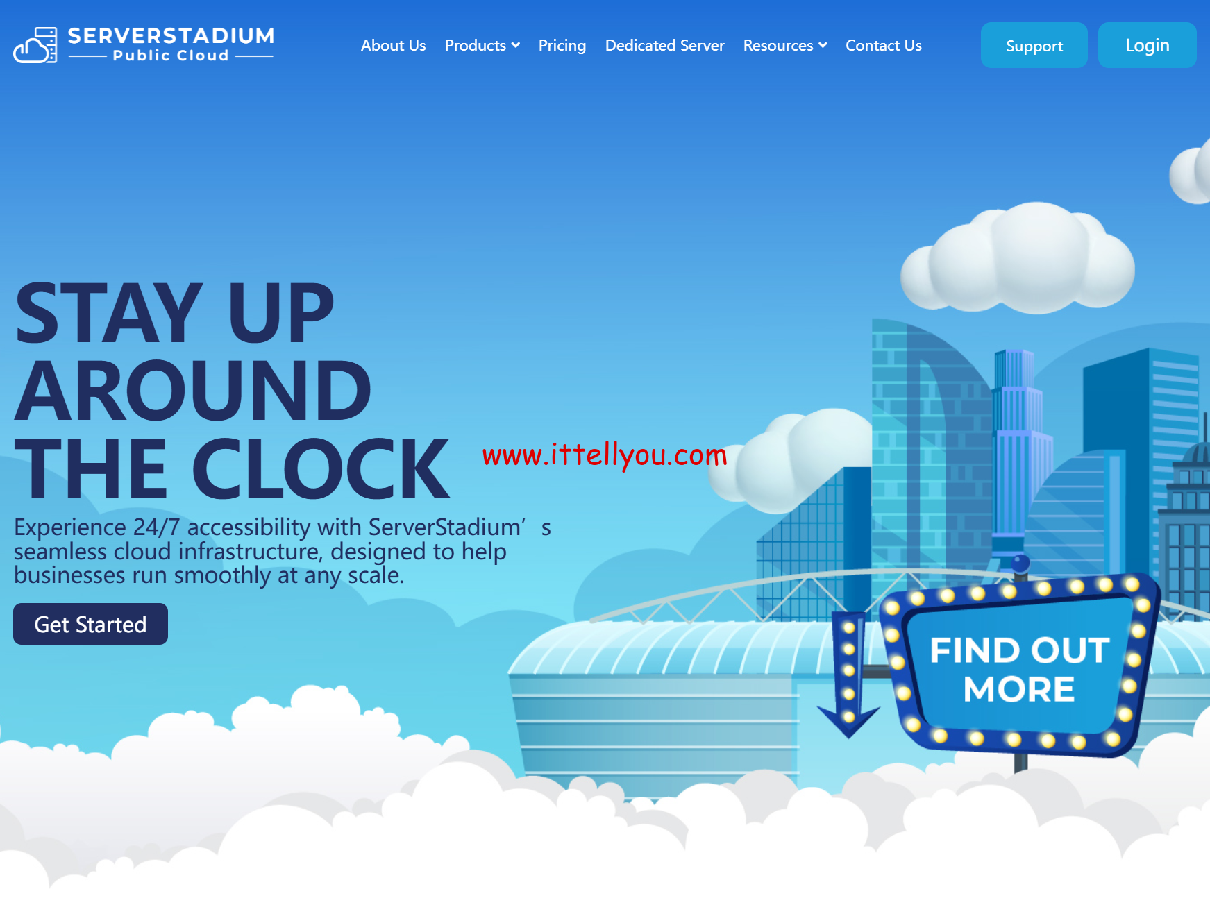 ServerStadium：西雅图机房，Dual L5420/16GB/500GB/30TB@1Gbps带宽，$21.2/月