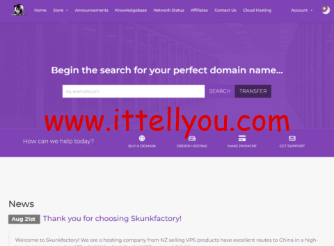 skunkfactory：洛杉矶(CU9929+CMIN2)线路vps，8核/6GB/50G NVME/4TB月流量/300Mbps带宽，/月，另可选DDOS高防/CMIN2等线路