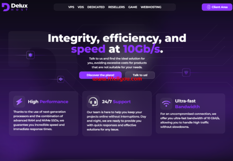 DeluxHost：德国VPS，AMD EPYC Cpu，1核/2GB/30G NVMe/1Gbps不限流量，€0.8/月