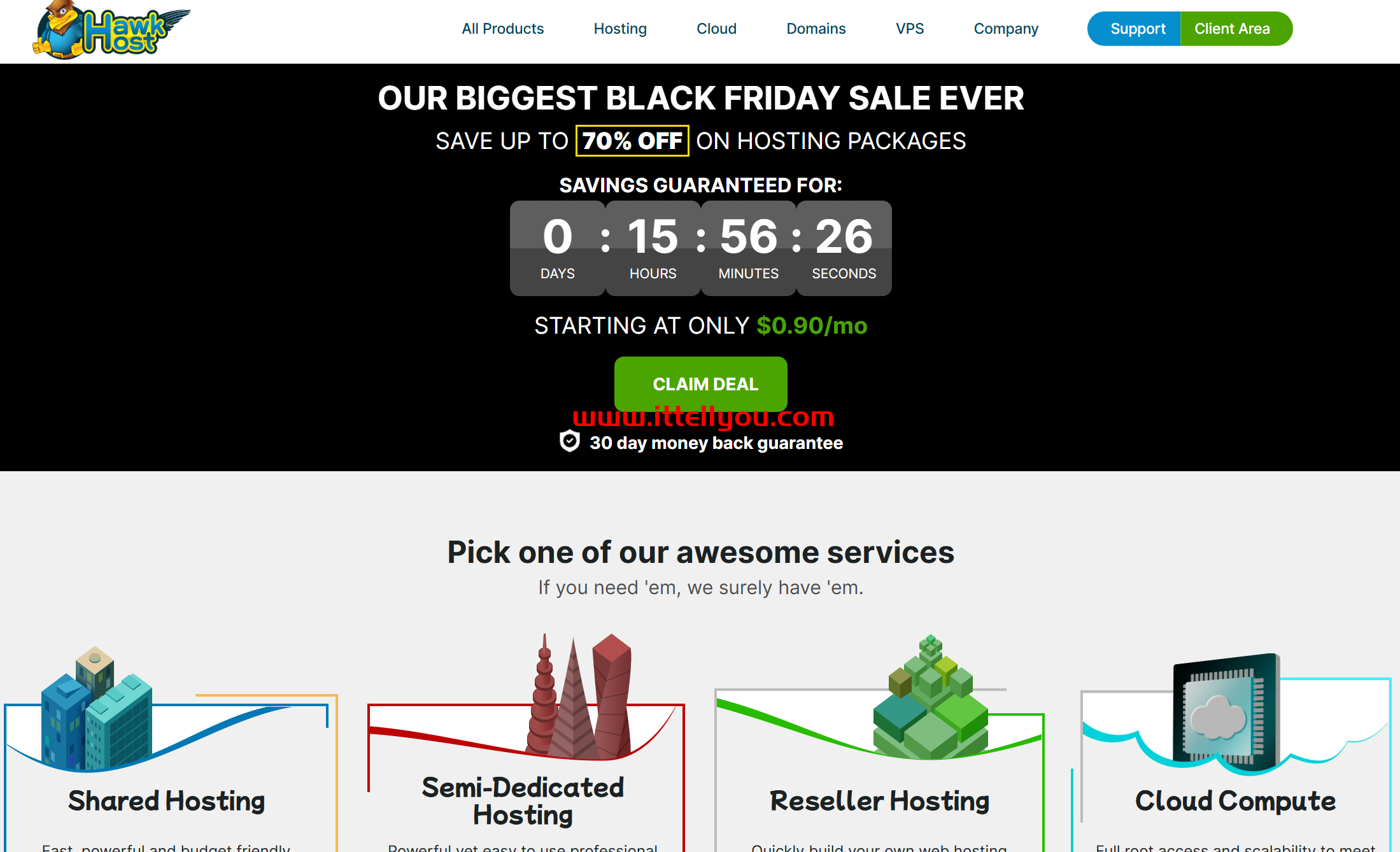 #黑五#HawkHost：虚拟主机3折起，云服务器9折，$0.9/月起，可选香港/洛杉矶/新加坡等机房