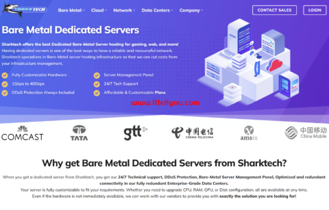 Sharktech：高防服务器，AMD EPYC 7702P/256GB/2TB NVMe/10Gbps不限流量，9/月