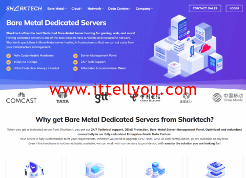 Sharktech：高防服务器，1~10Gbps不限流量，高防VPS年付29.7美元起，洛杉矶/丹佛/芝加哥/拉斯维加斯/荷兰