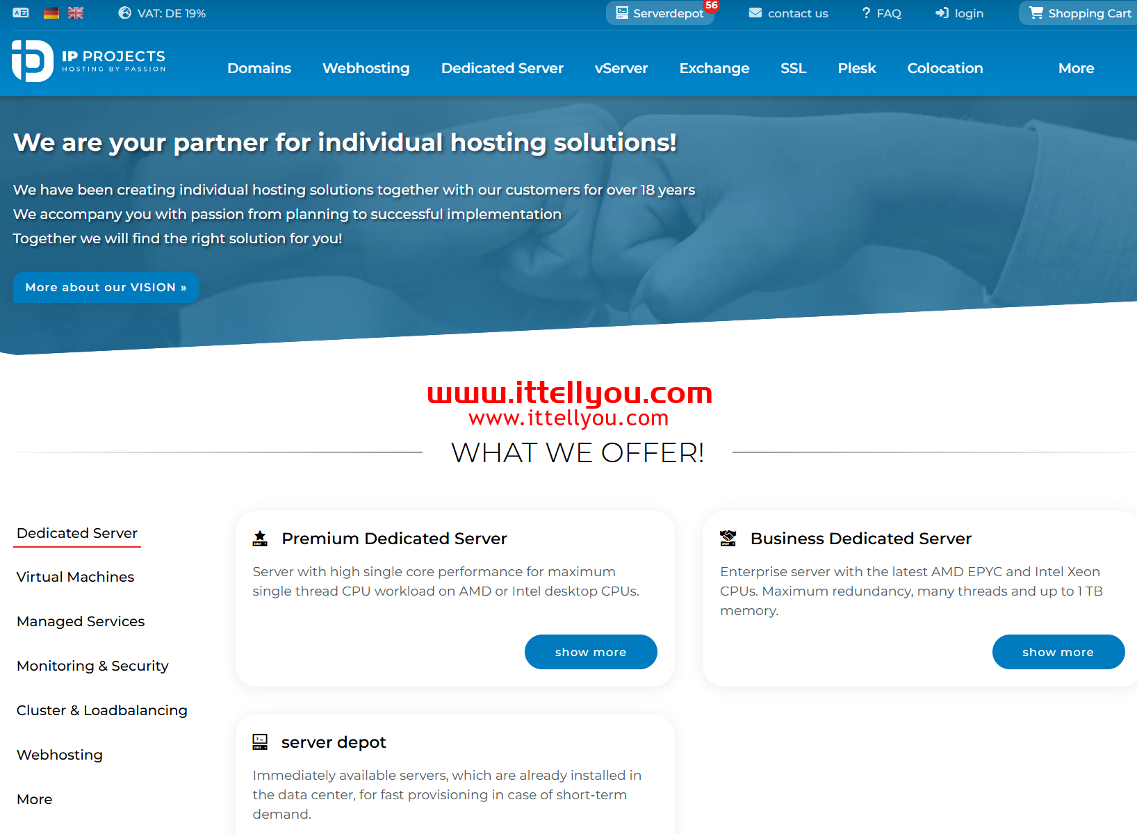 ip-projects：德国vps，2核/4GB/40GB SSD/50TB@1Gbps带宽，€3.86/月