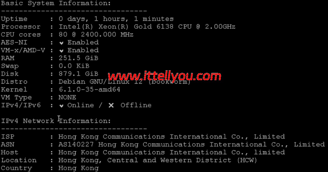 华纳云：香港服务器上新，仅1880元/月，Gold 6138处理器、1T NVMe，CN2 GIA/大陆优化双网可选（含测评）