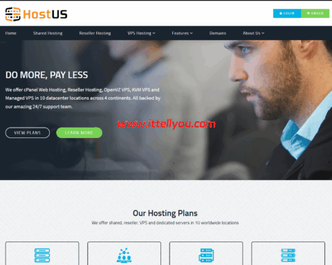HostUS：美国/英国/香港/新加坡等多机房VPS，年付25美元起，支持自助上传ISO挂载安装系统