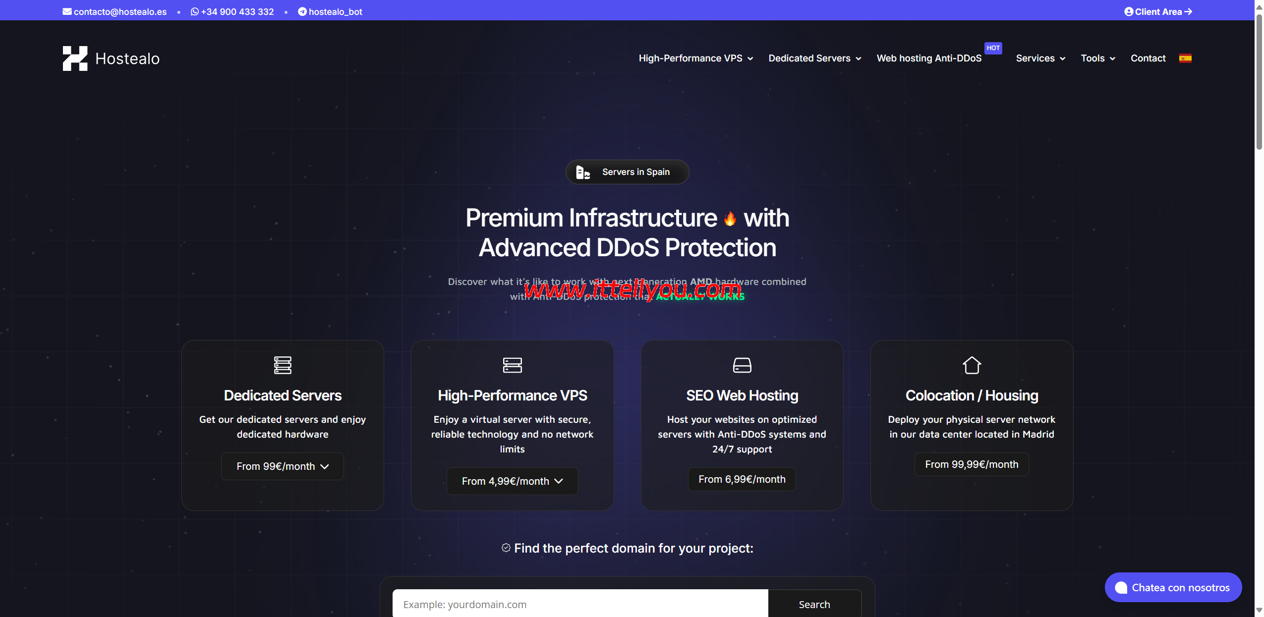 hostealo：10Gbps不限流量VPS，€4.99/月起，可选西班牙/德国/荷兰/美国机房