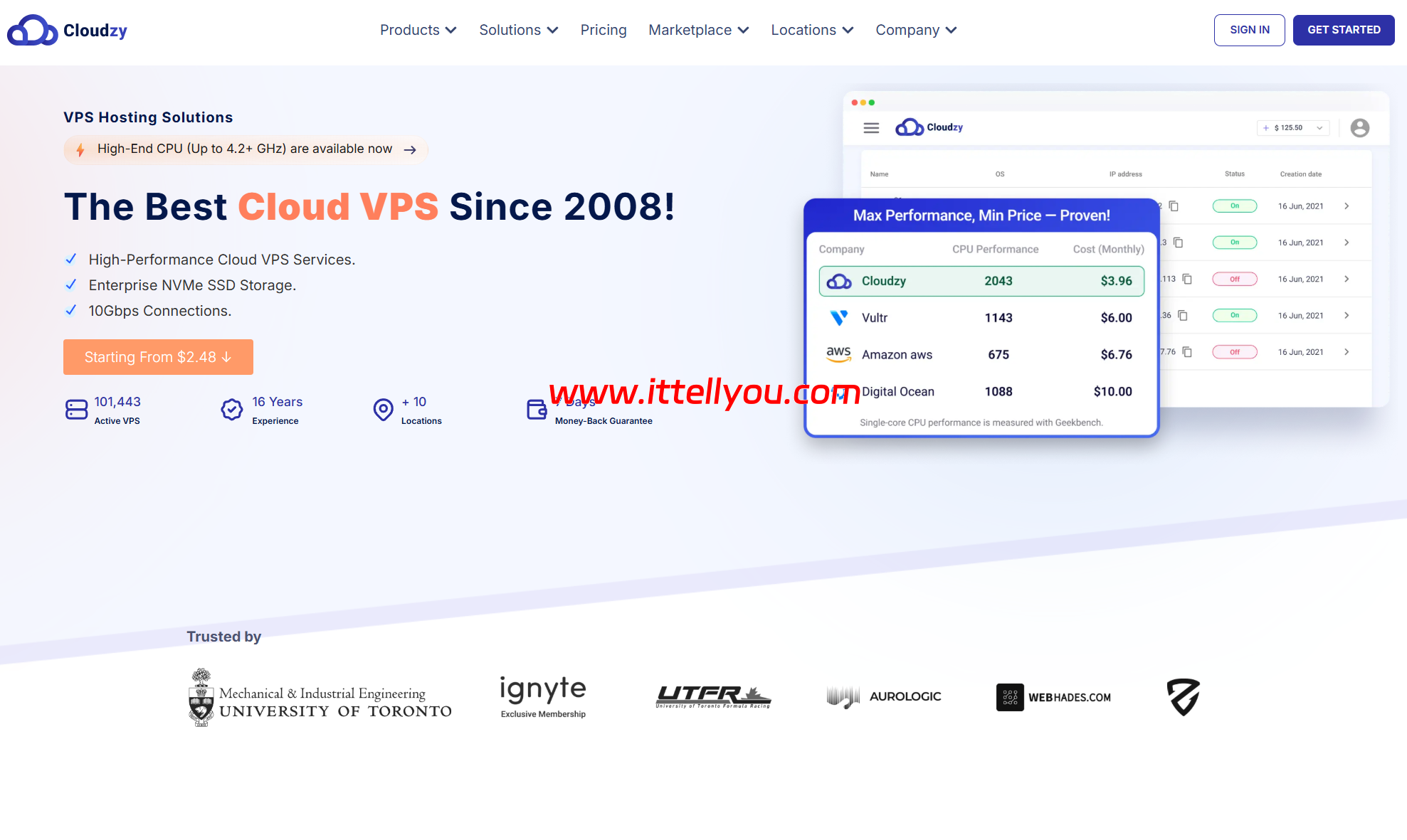 Cloudzy：全场VPS最高5折，$2.48/月起，可选拉斯维加斯/洛杉矶/犹他州/纽约等多个机房