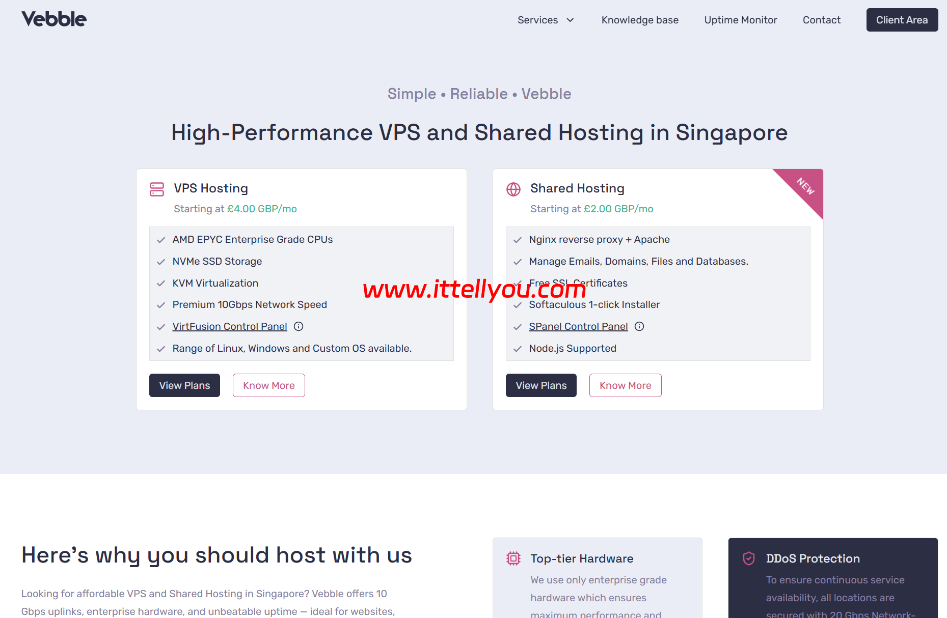 Vebble：新加坡VPS五折，AMD EPYC+NVMe，10Gbps带宽国际线路，£4/月起