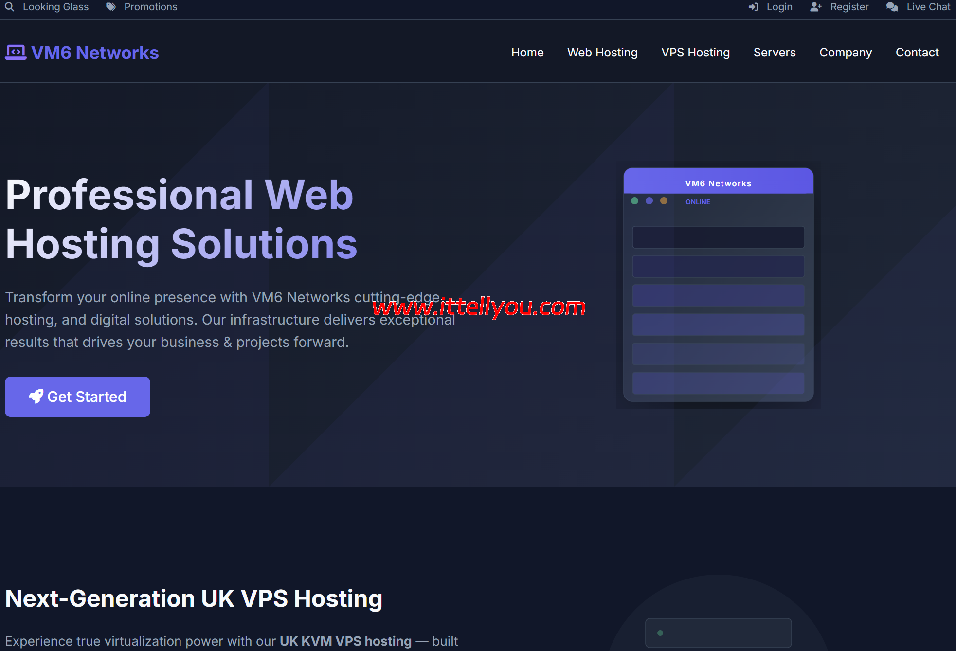 VM6：英国vps，1核/1GB/25GB NVMe/2TB@10Gbps带宽，£4.5/季