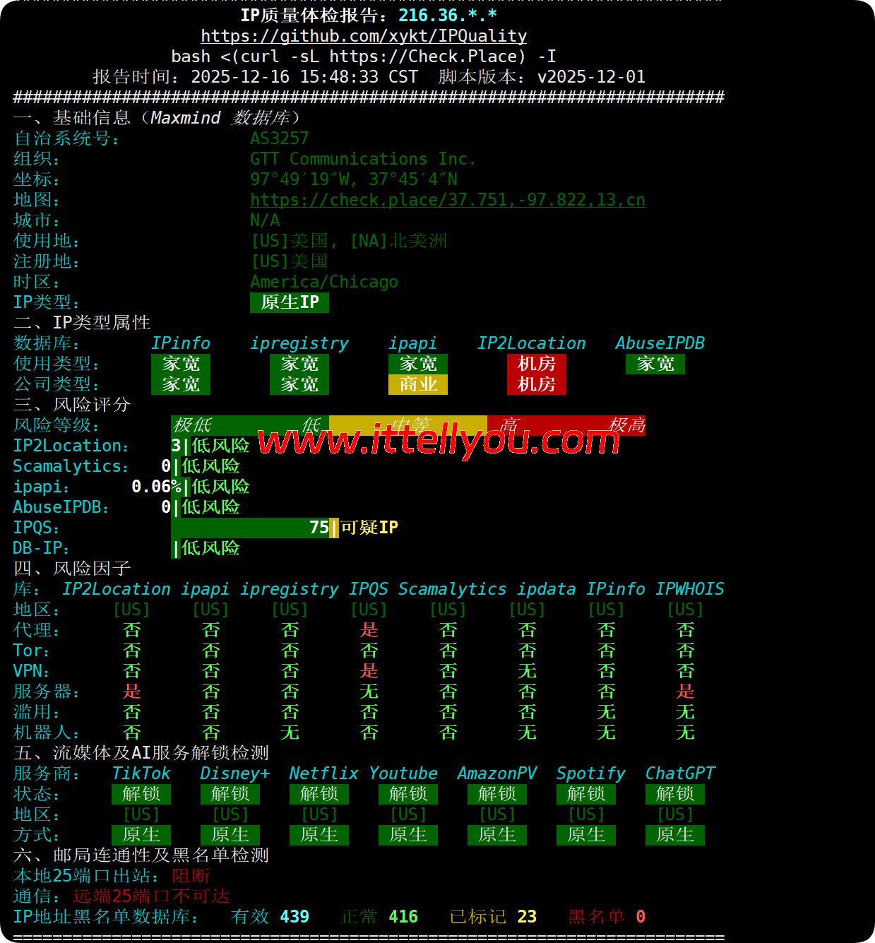 莱卡云：美国双isp服务器测评，IP质量优秀，流媒体全解，月付52元起