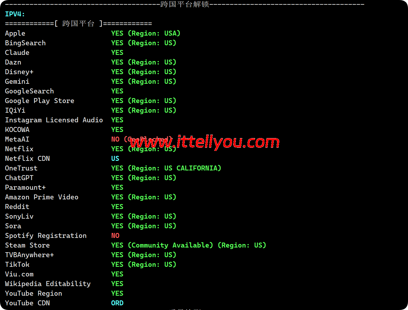 CstoneCloud：美国洛杉矶CUII9929云服务器（住宅双ISP）测评，解锁美区Netflix/Disney+/TikTok/ChatGPT等应用，44元/月起