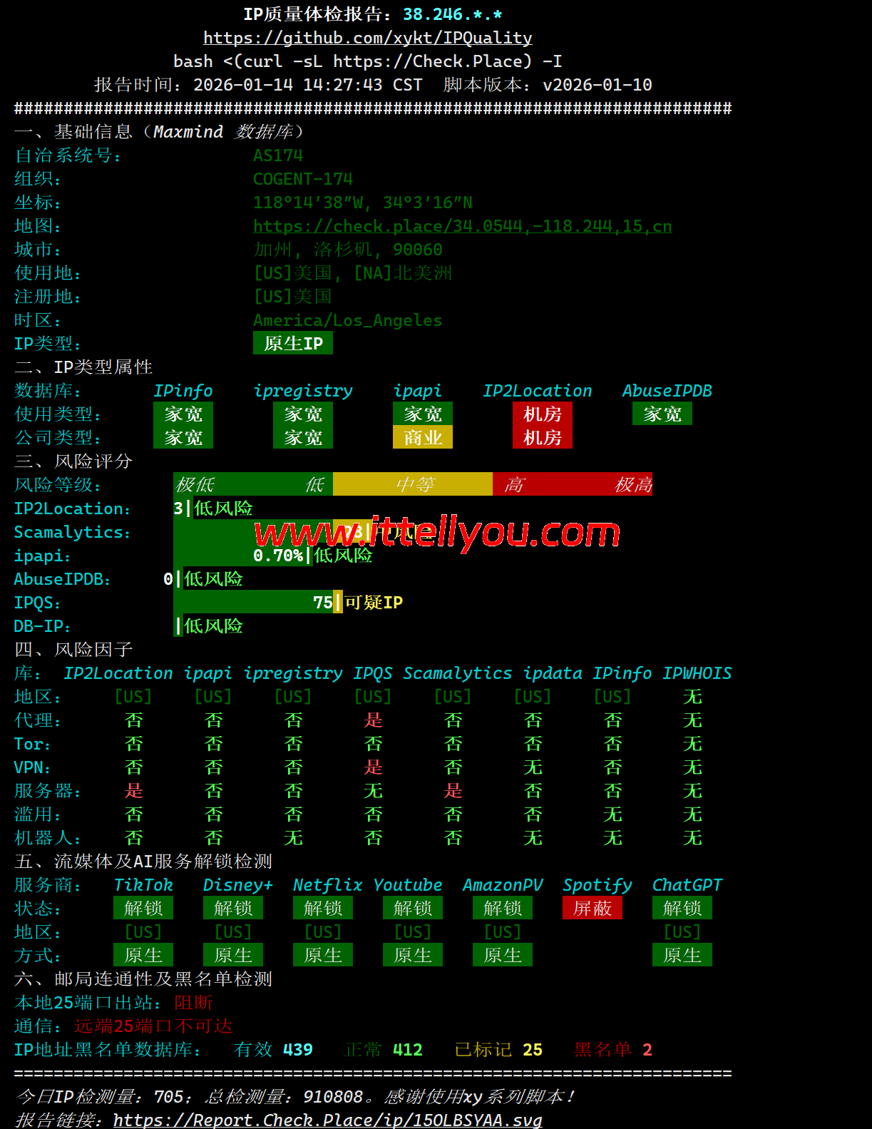 CstoneCloud：美国洛杉矶CUII9929云服务器（住宅双ISP）测评，解锁美区Netflix/Disney+/TikTok/ChatGPT等应用，44元/月起