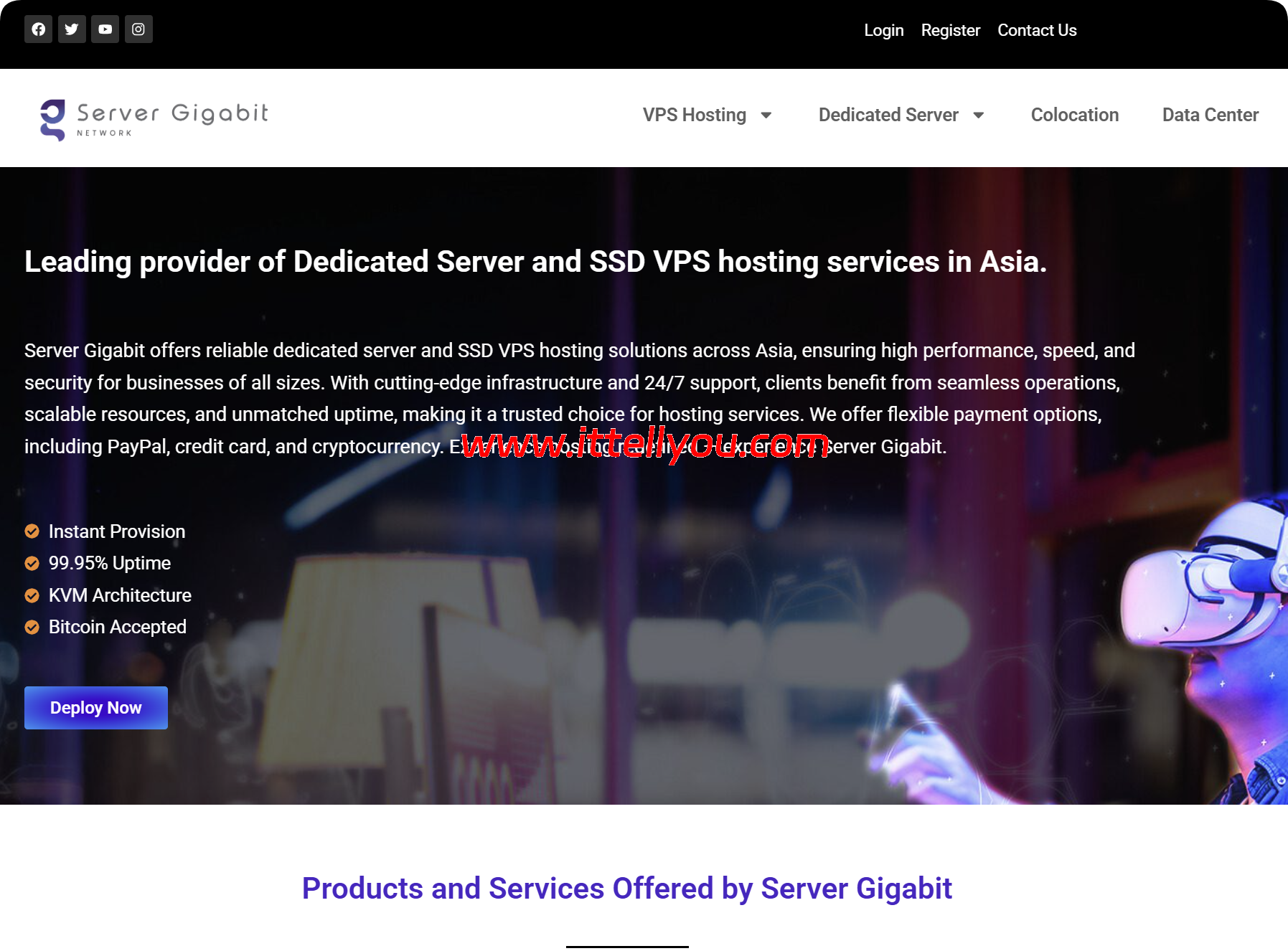 ServerGigabit:马来西亚VPS,1G内存/1核/20G SSD/不限流量@100Mbps 共享带宽,月付$10.4起