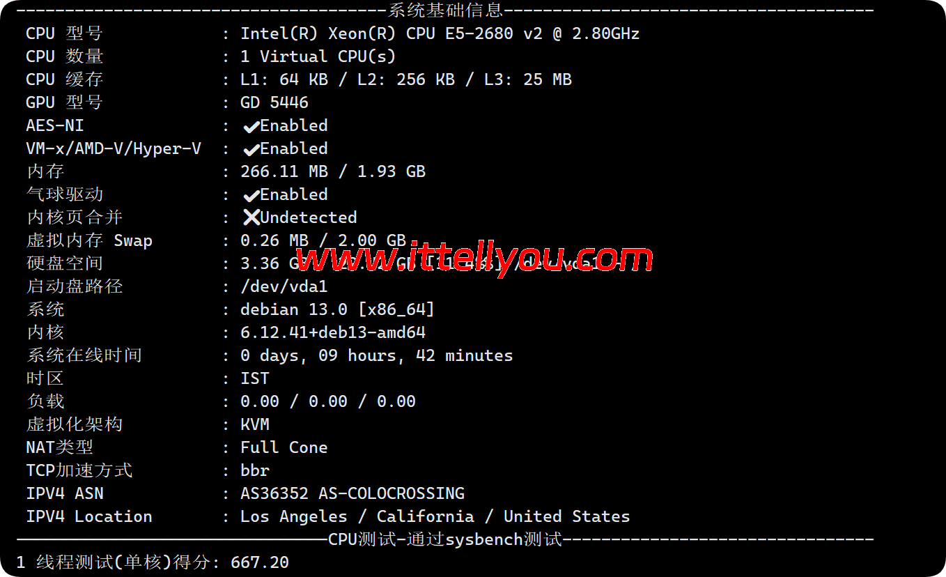 dedirock：美国洛杉矶机房测评，.75/年，解锁（US 区域）Gemini/ChatGPT/TikTok等