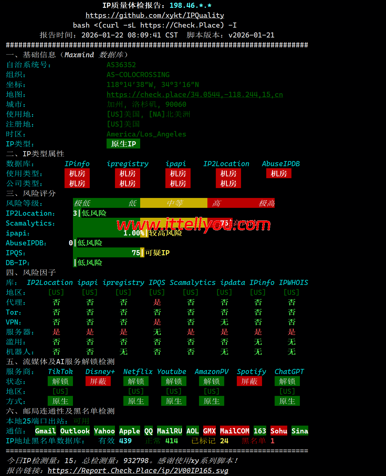 dedirock：美国洛杉矶机房测评，.75/年，解锁（US 区域）Gemini/ChatGPT/TikTok等